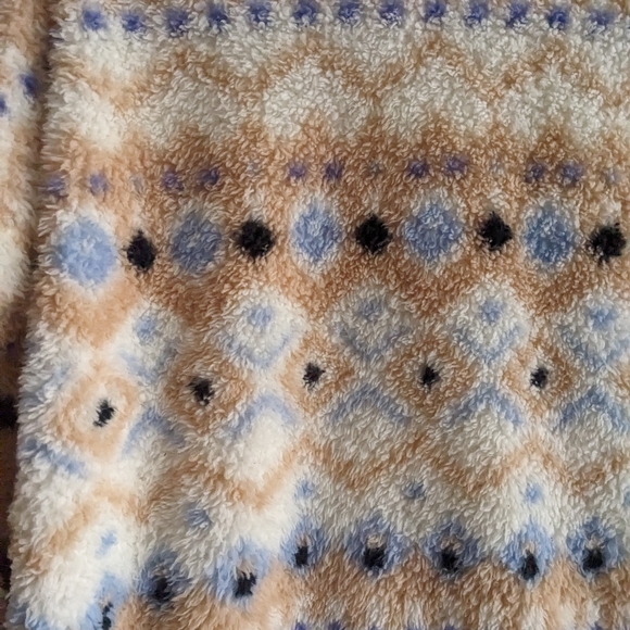 Cozy Aztec Fleece Trucker Jacket Barn Coat - Picture 5 of 8